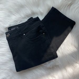 INC International Concepts Black Straight Leg Regular Fit Jeans Women’s size 8